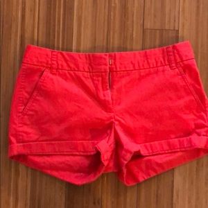 Jcrew red chino shorts